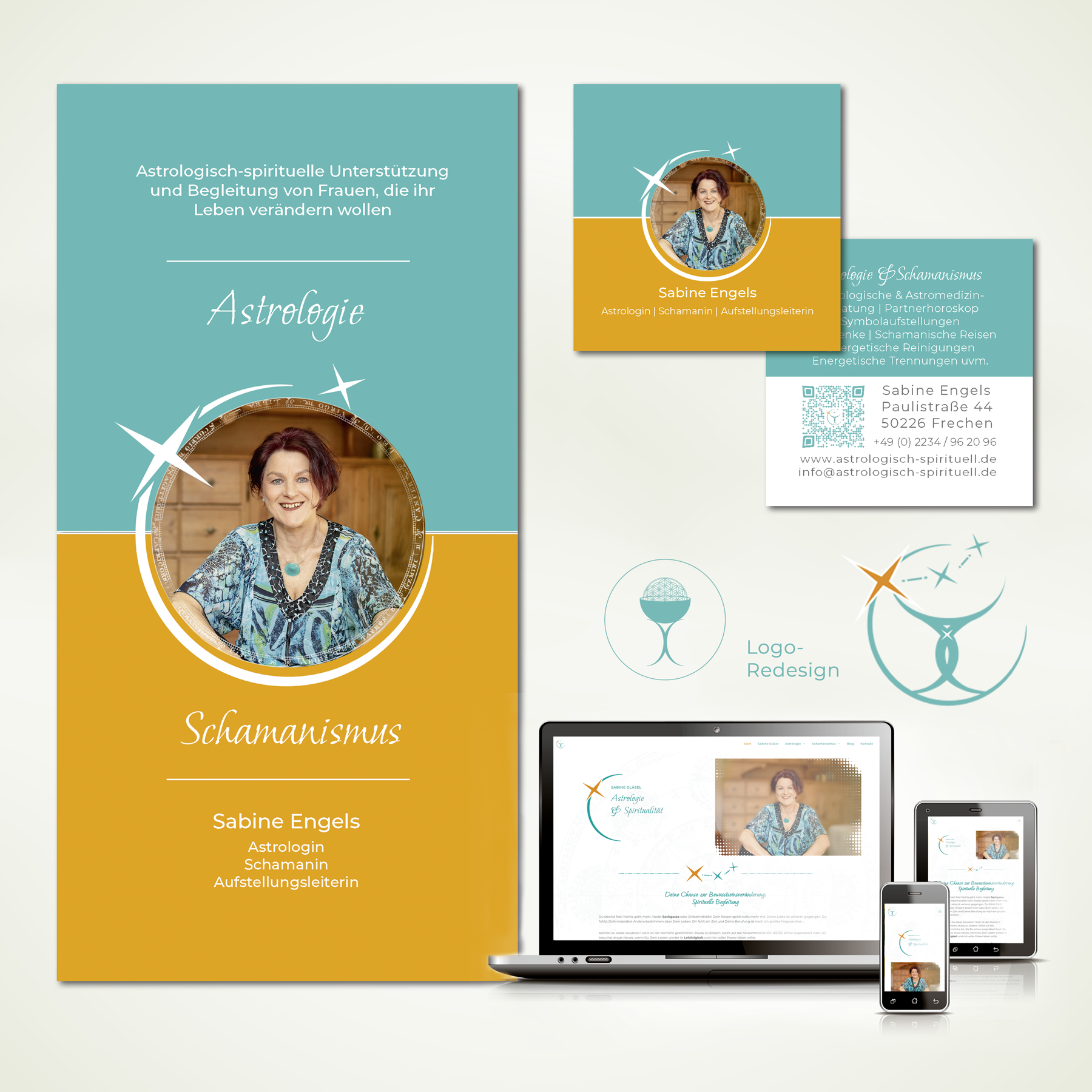 design-astrologie flyer webdesign visitenkarte